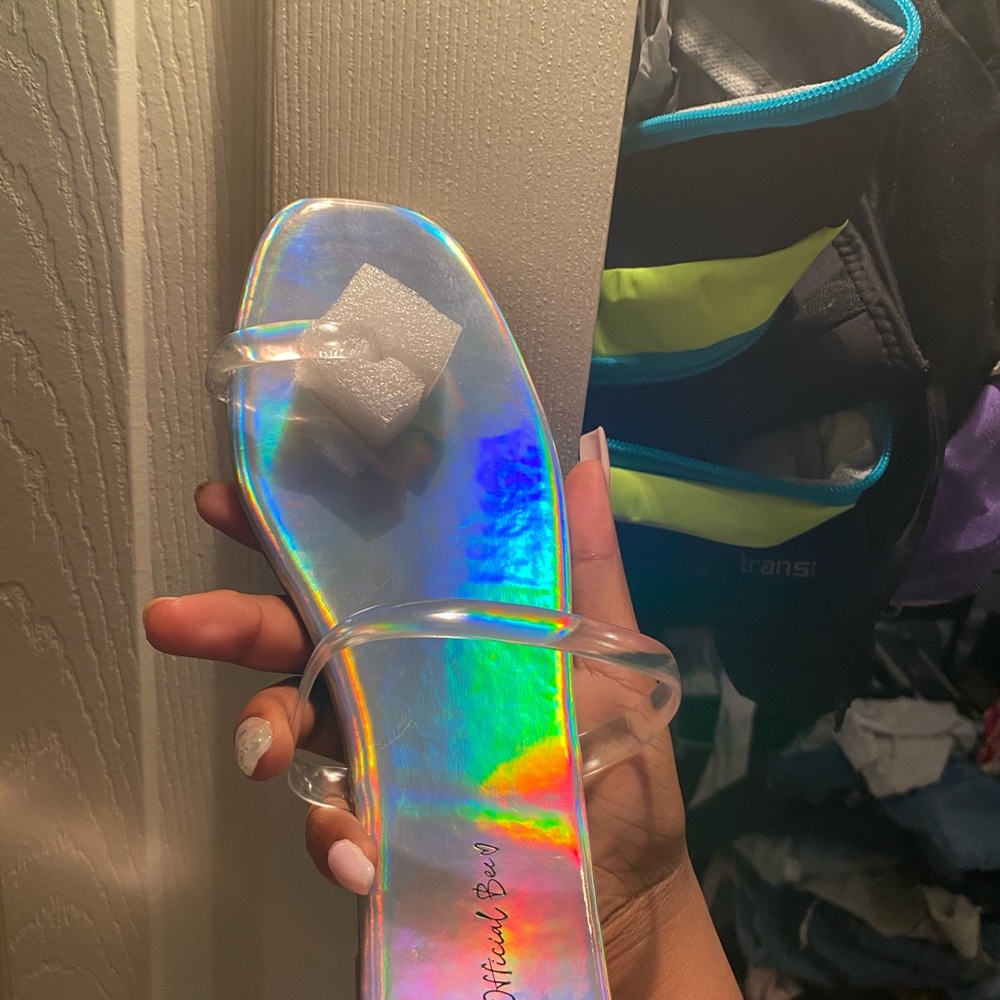 Holographic sandals